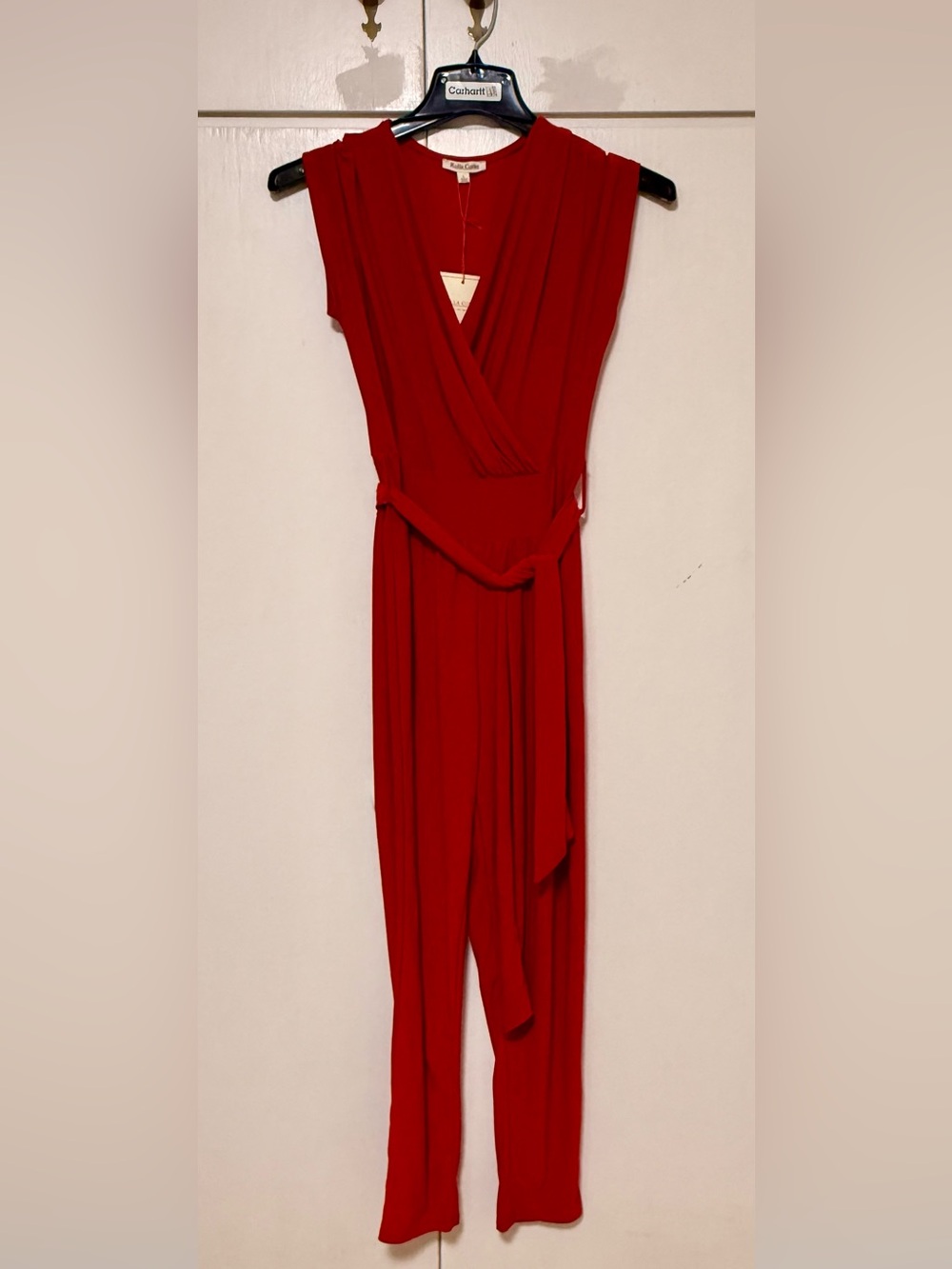 Rolla Coster Red Faux Wrap Jumpsuit